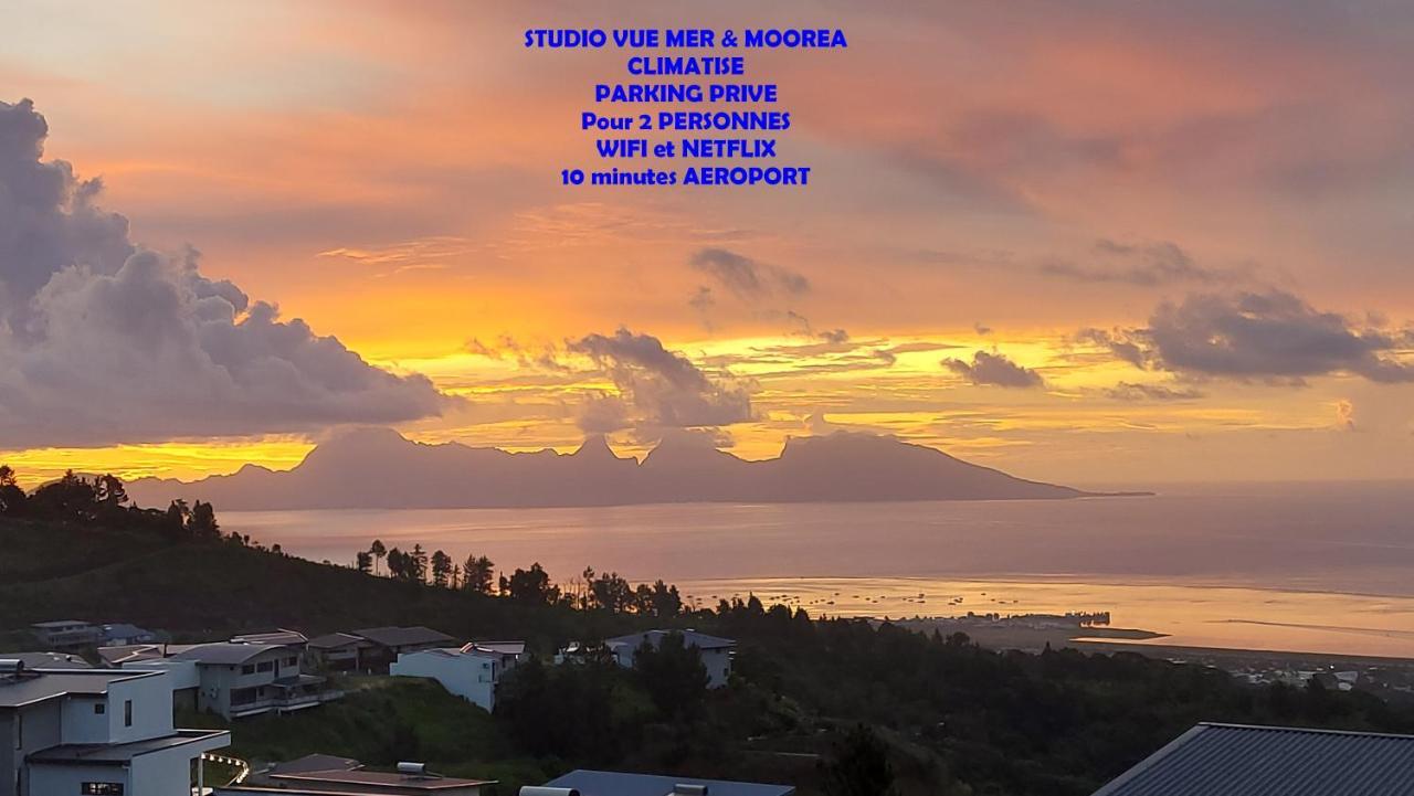 Studio Vaimiti Pour 2 Personnes Vue Mer Et Moorea Faaa Exterior foto
